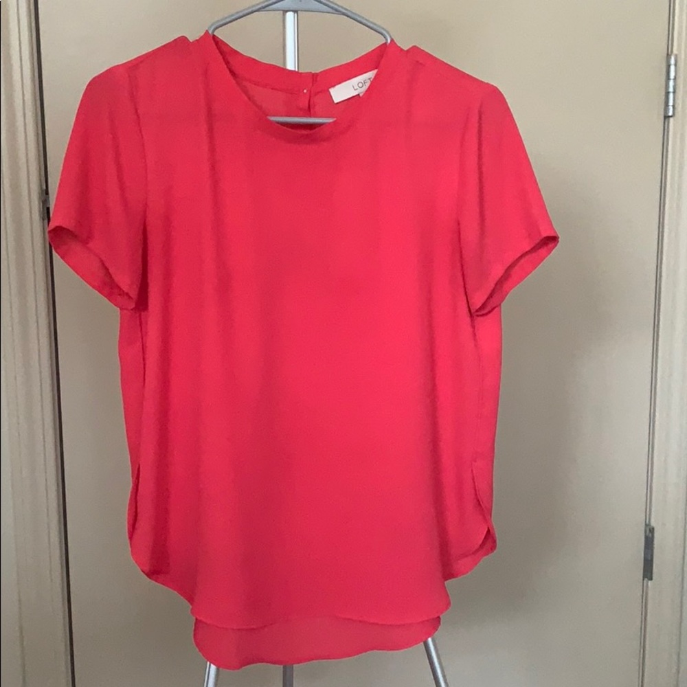 Pink Anne Taylor LOFT flowy dress top